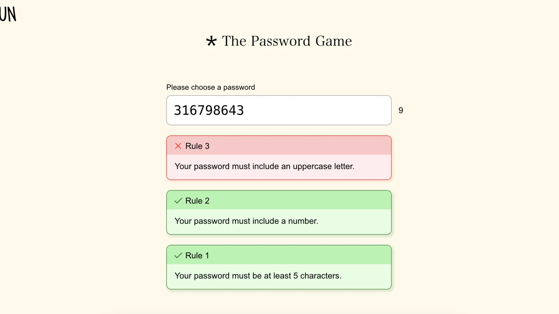 The Password Game