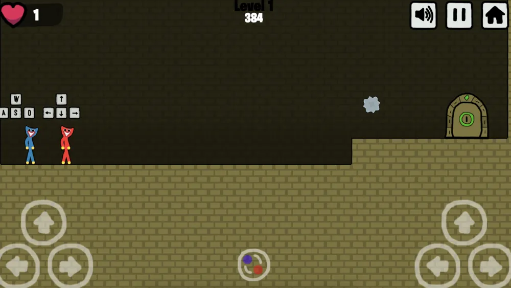 Red and Blue Stickman Huggy